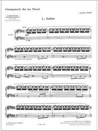Gaspard de la Nuit - RAVEL - Partition - Piano